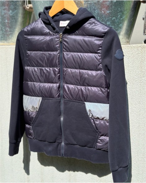Mikina dětská Moncler modrá s kapucí